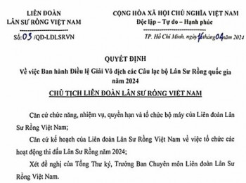 Điều lệ Giải Vô địch các Câu lạc bộ Lân Sư Rồng quốc gia năm 2024